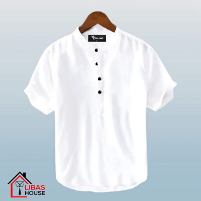 Short Sleeve Shirt for Men's Cotton Fabric 1 pic