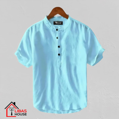 Short Sleeve Shirt for Men's Cotton Fabric 1 pic