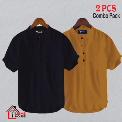 Short Sleeve Shirt for Men's Cotton Fabric pic
