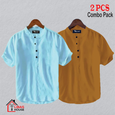 Short Sleeve Shirt for Men's Cotton Fabric pic
