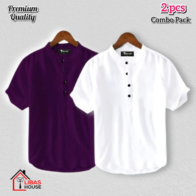 Short Sleeve Shirt for Men's Cotton Fabric pic