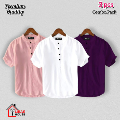 Short Sleeve Shirt for Men's Cotton Fabric 3 pic