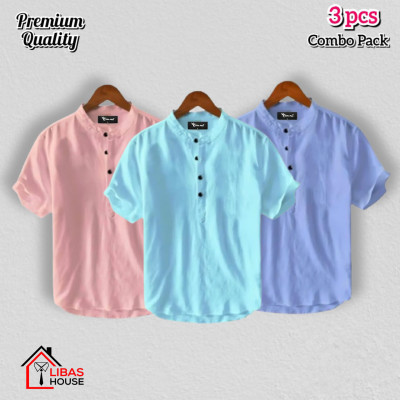 Short Sleeve Shirt for Men's Cotton Fabric 3 pic