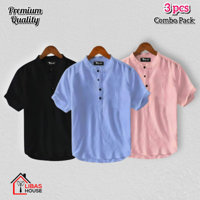 Short Sleeve Shirt for Men's Cotton Fabric 3 pic