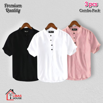 Short Sleeve Shirt for Men's Cotton Fabric 3 pic