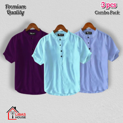 Short Sleeve Shirt for Men's Cotton Fabric 3 pic