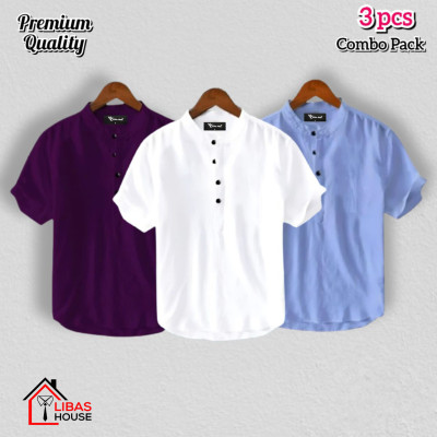 Short Sleeve Shirt for Men's Cotton Fabric 3 pic