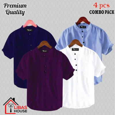 Short Sleeve Shirt for Men's Cotton Fabric 4 pic